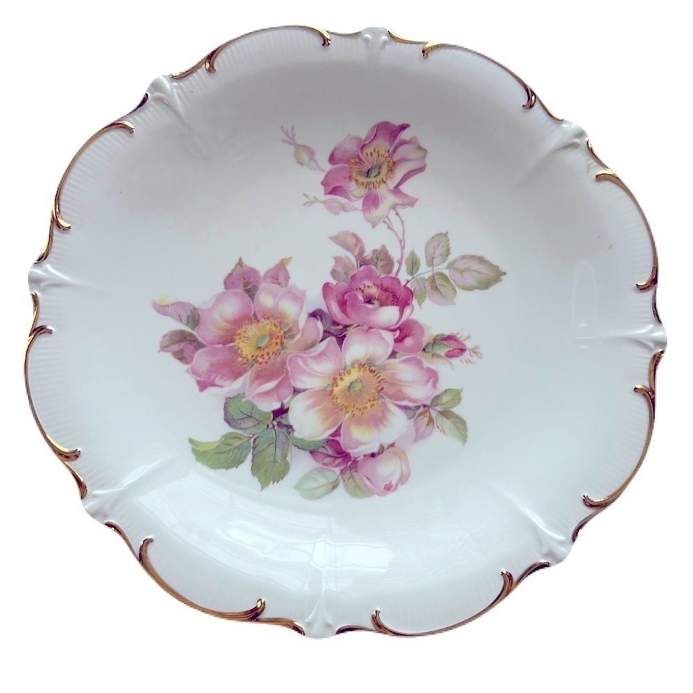 Vintage SCHUMANN Arzberg Germany Wild Rose 12" Chop Plate Round Serving Plate